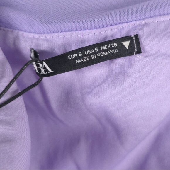 NWT ZARA ROMANIA🇷🇴MADE Strapless Tulle SEXY Mini Dress Ruched 8342/355 SMALL - Picture 12 of 16